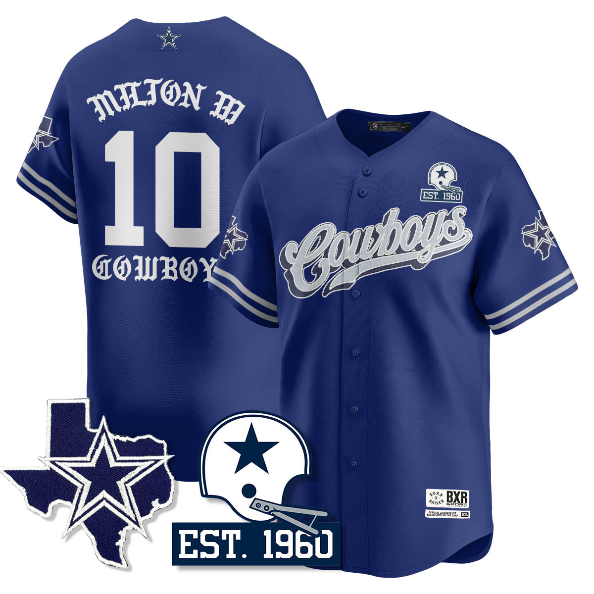 DAL Born x Raised Baseball Men Jersey - All Stitched