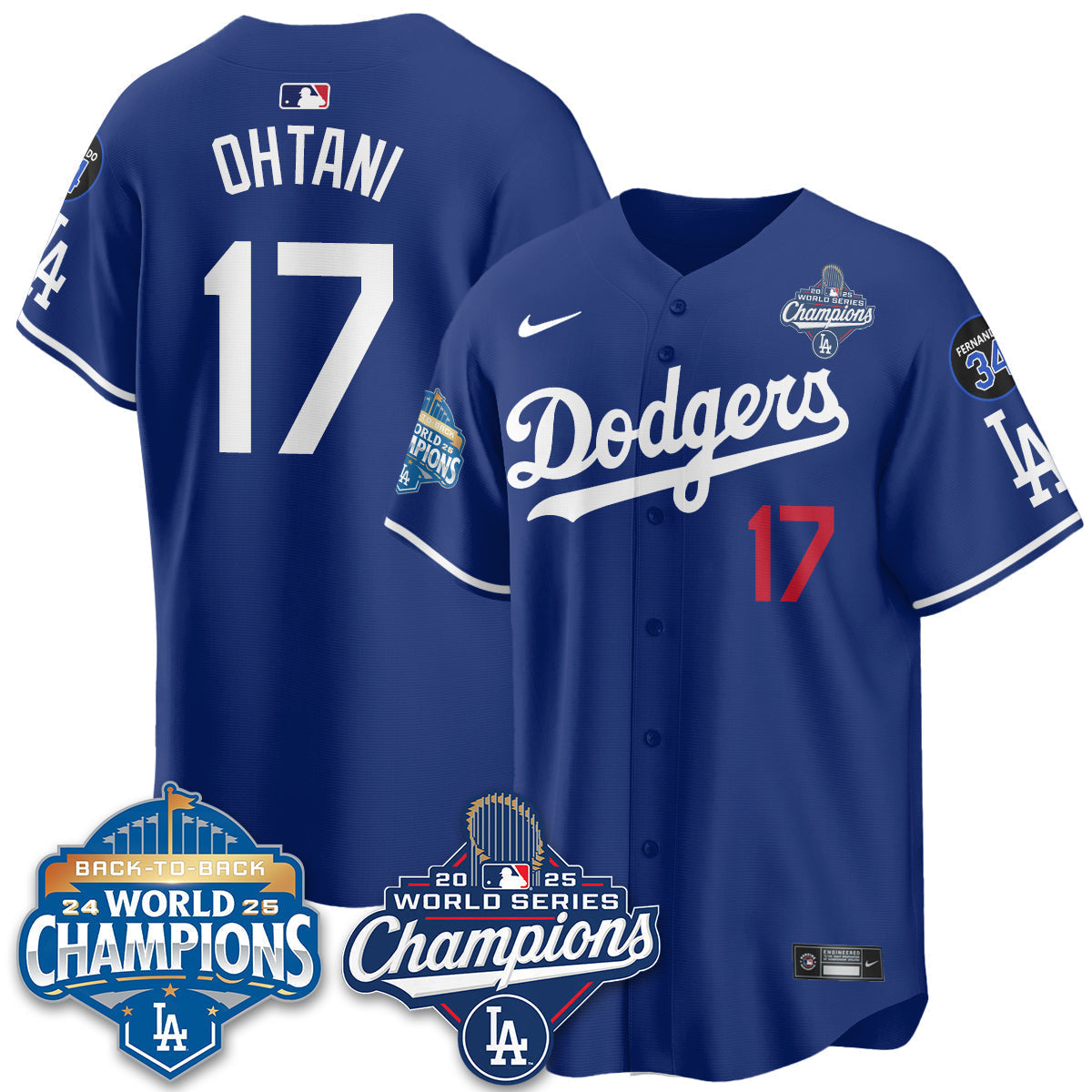 LAD 2025 World Series Champions Men Jersey - All Stitched N2