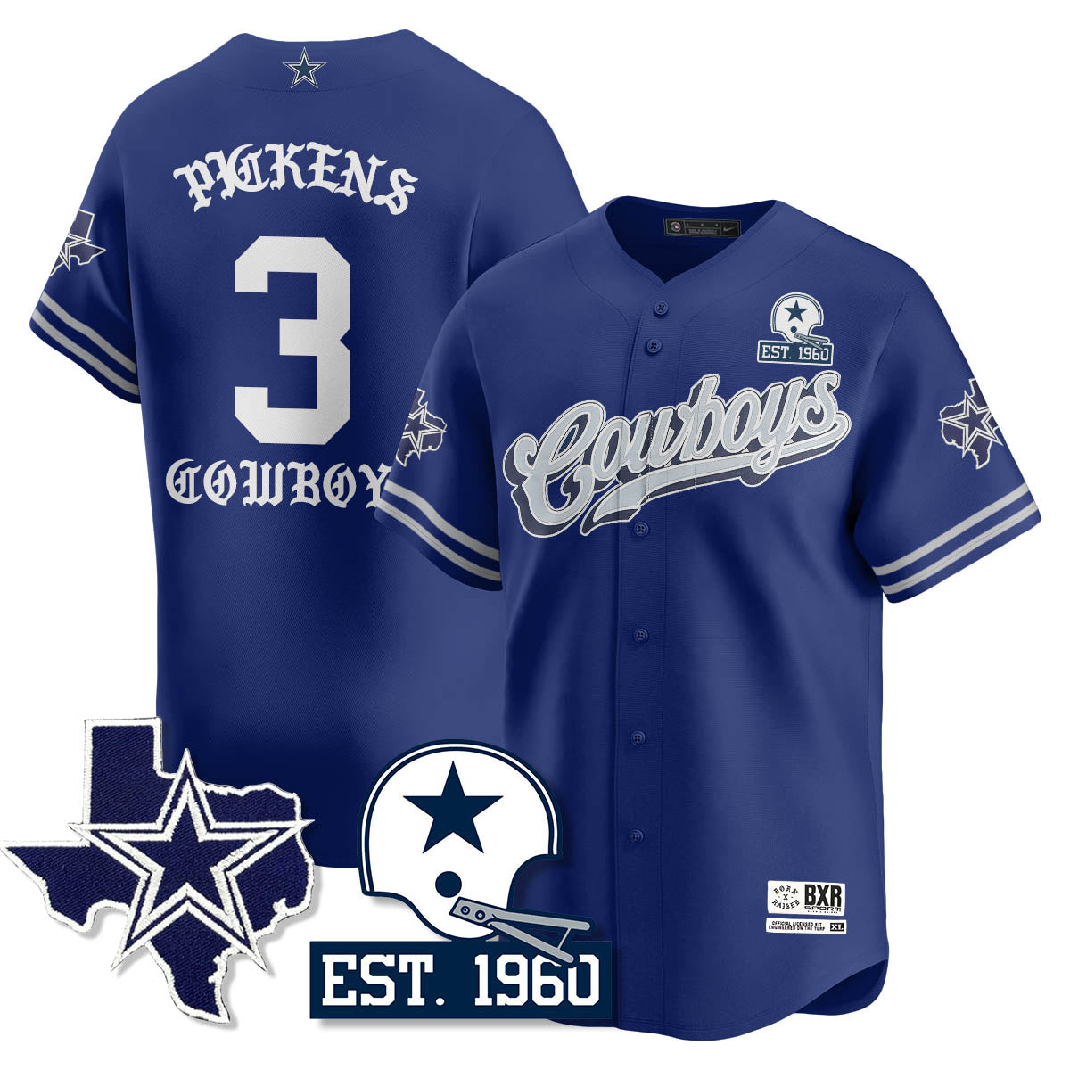 DAL Born x Raised Baseball Men Jersey - All Stitched