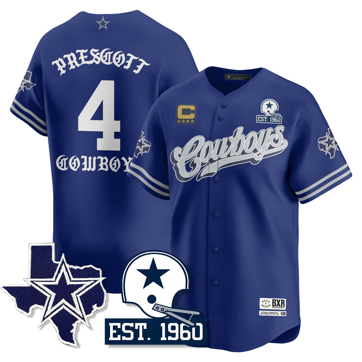 DAL Born x Raised Baseball Men Jersey - All Stitched