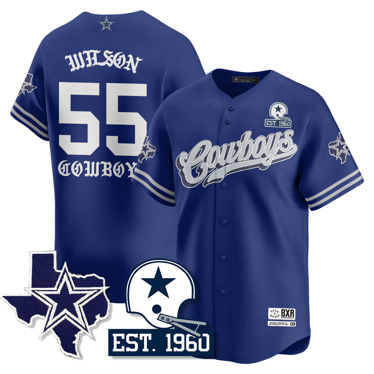 DAL Born x Raised Baseball Men Jersey - All Stitched