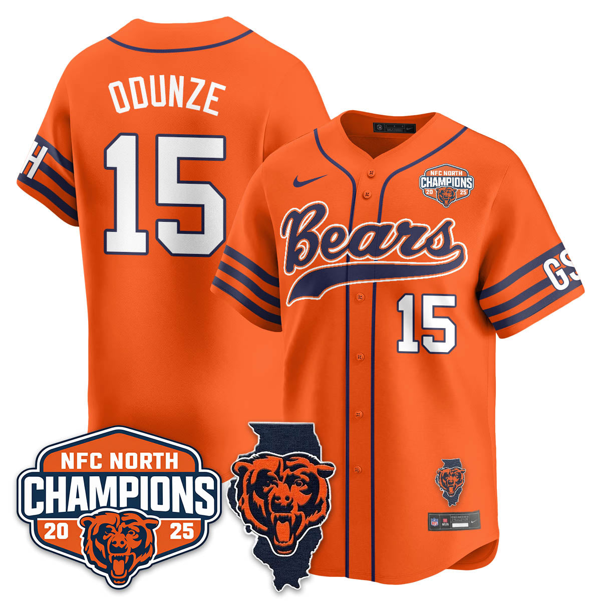 CHI  NFC North Division Champions Vapor Limited Baseball Men Jersey - All Stitched