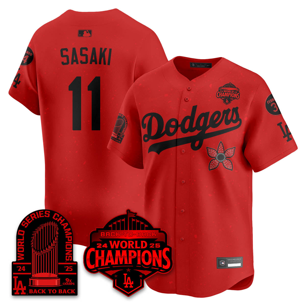 LAD 2025 Champions x Stranger Things x 9x Champs Vapor Premier Men Jersey - All Stitched