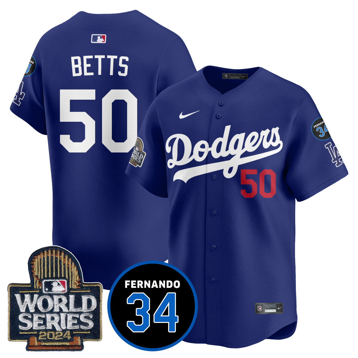Dodgers Fernando Valenzuela Memorial Men Jersey - All Stitched