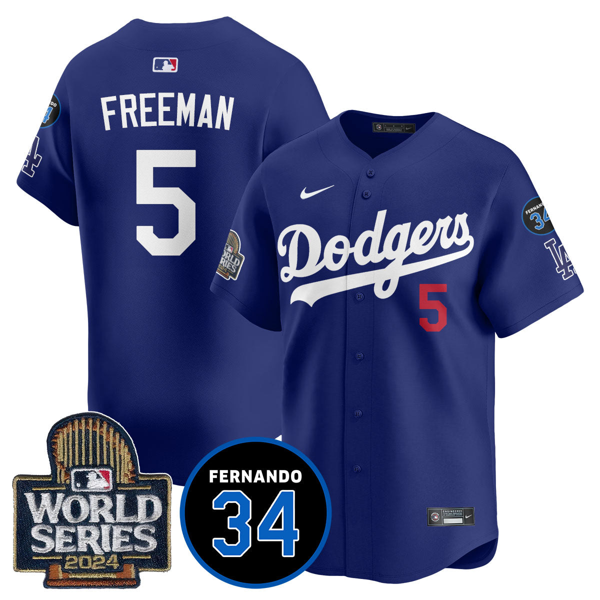 Dodgers Fernando Valenzuela Memorial Men Jersey - All Stitched