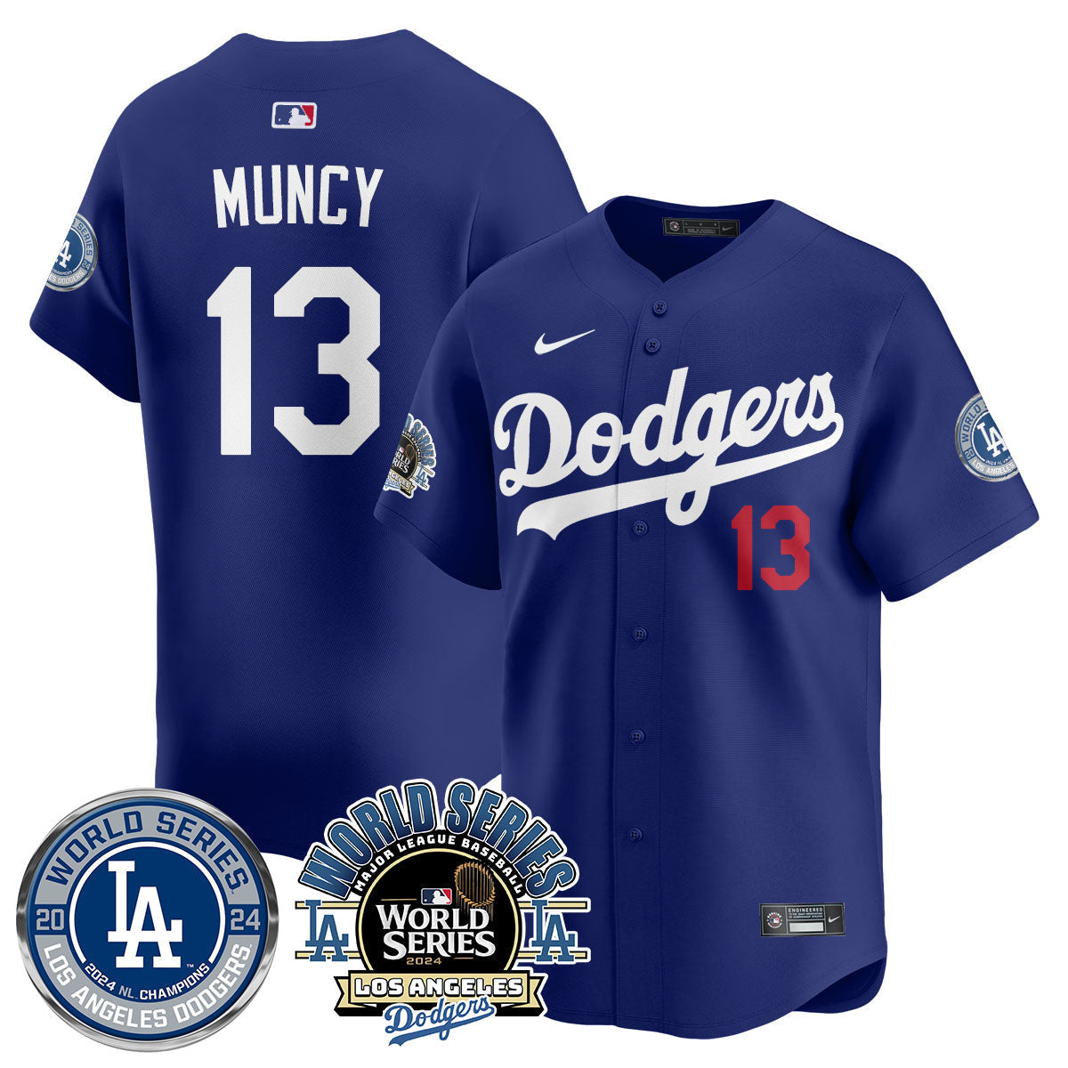 Los Angeles Dodgers 2024 World Series Jersey - All Stitched