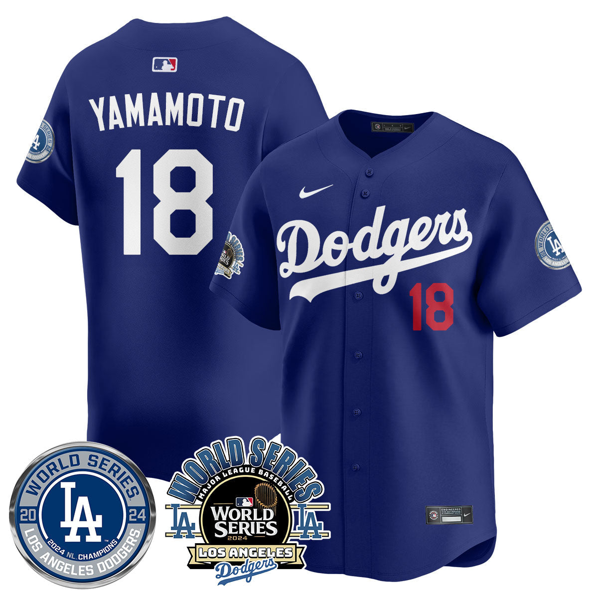 Los Angeles Dodgers 2024 World Series Jersey - All Stitched