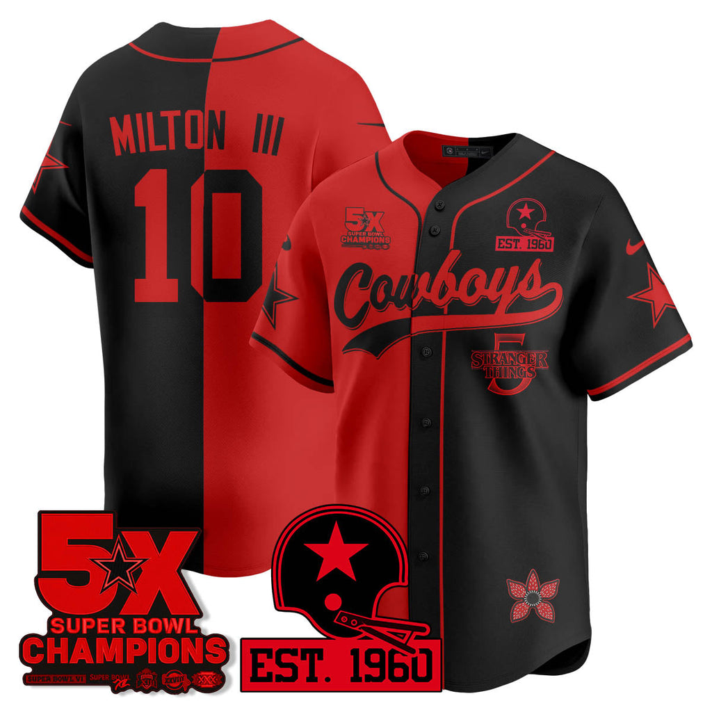 DAL Stranger Things Vapor Limited Baseball Men Jersey - All Stitched
