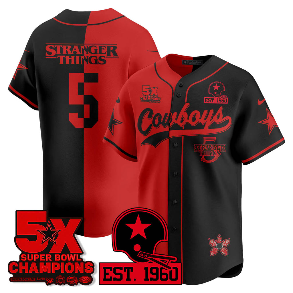 DAL Stranger Things Vapor Limited Baseball Men Jersey - All Stitched