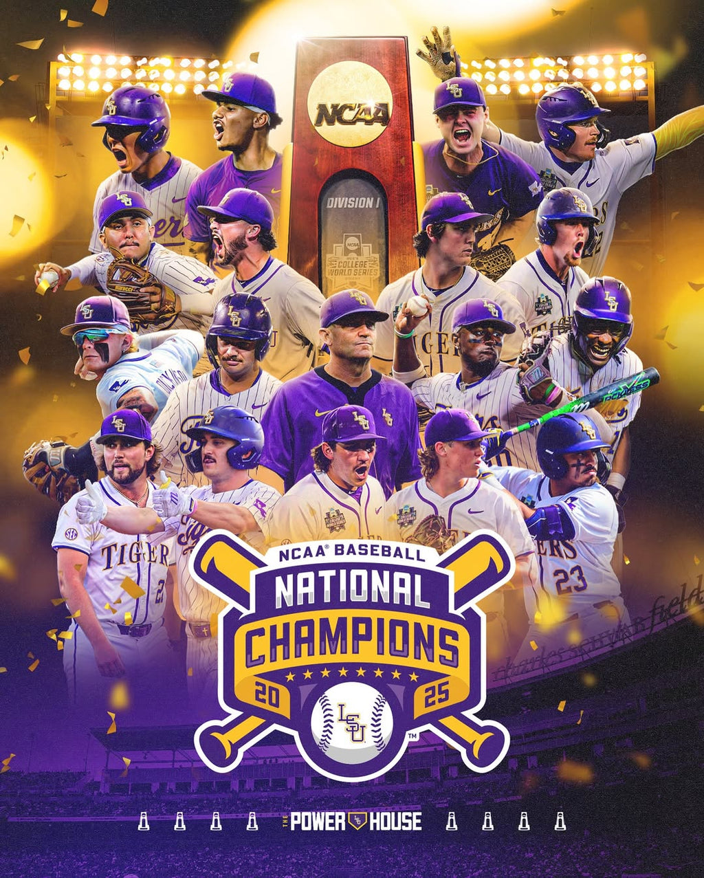 LSU 24/25 Jersey - 2025 College World Series Patch - All Stitched