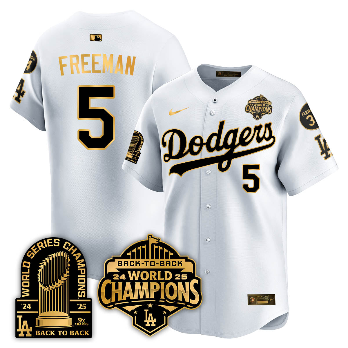 LAD 2025 World Series Champions Jersey - 9x Champs - All Stitched