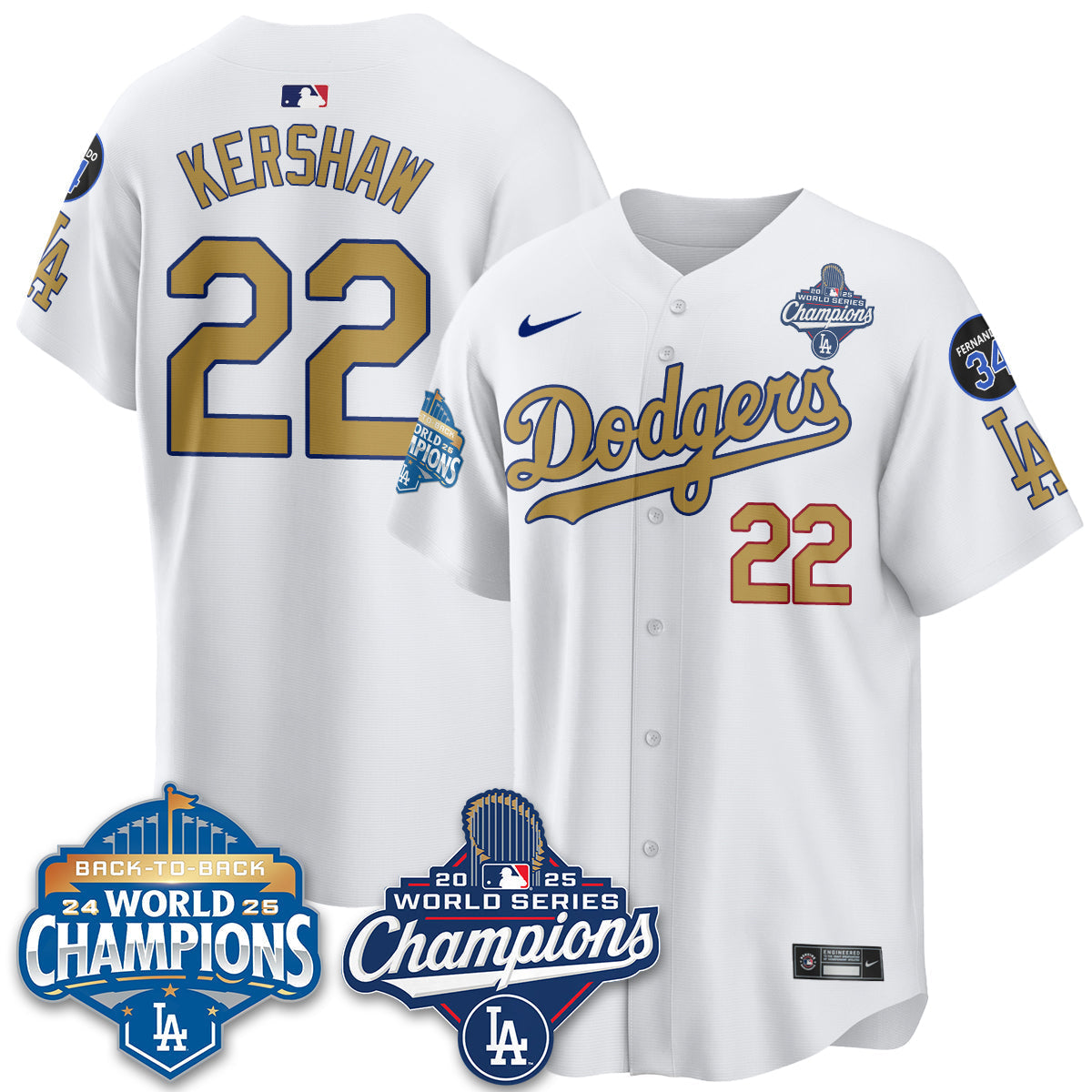 LAD 2025 World Series Champions Men Jersey - All Stitched N2