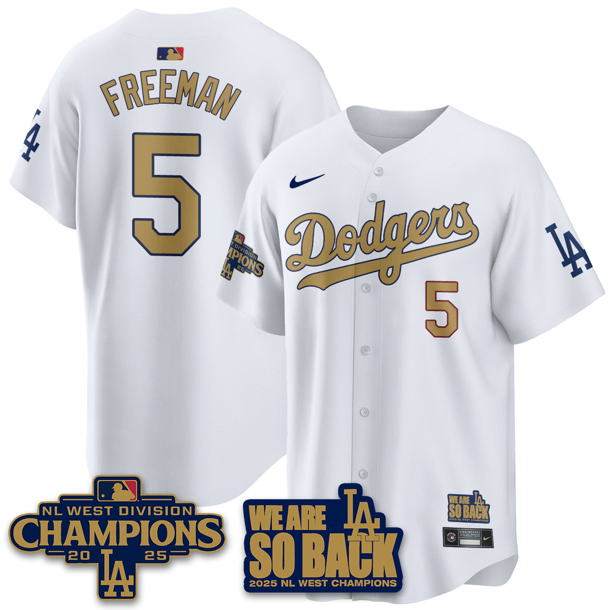 LAD 2025 NL West Division Champions Jersey - All Stitched