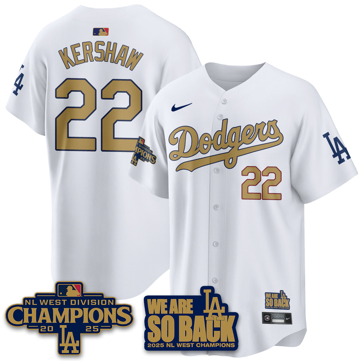 LAD 2025 NL West Division Champions Jersey - All Stitched