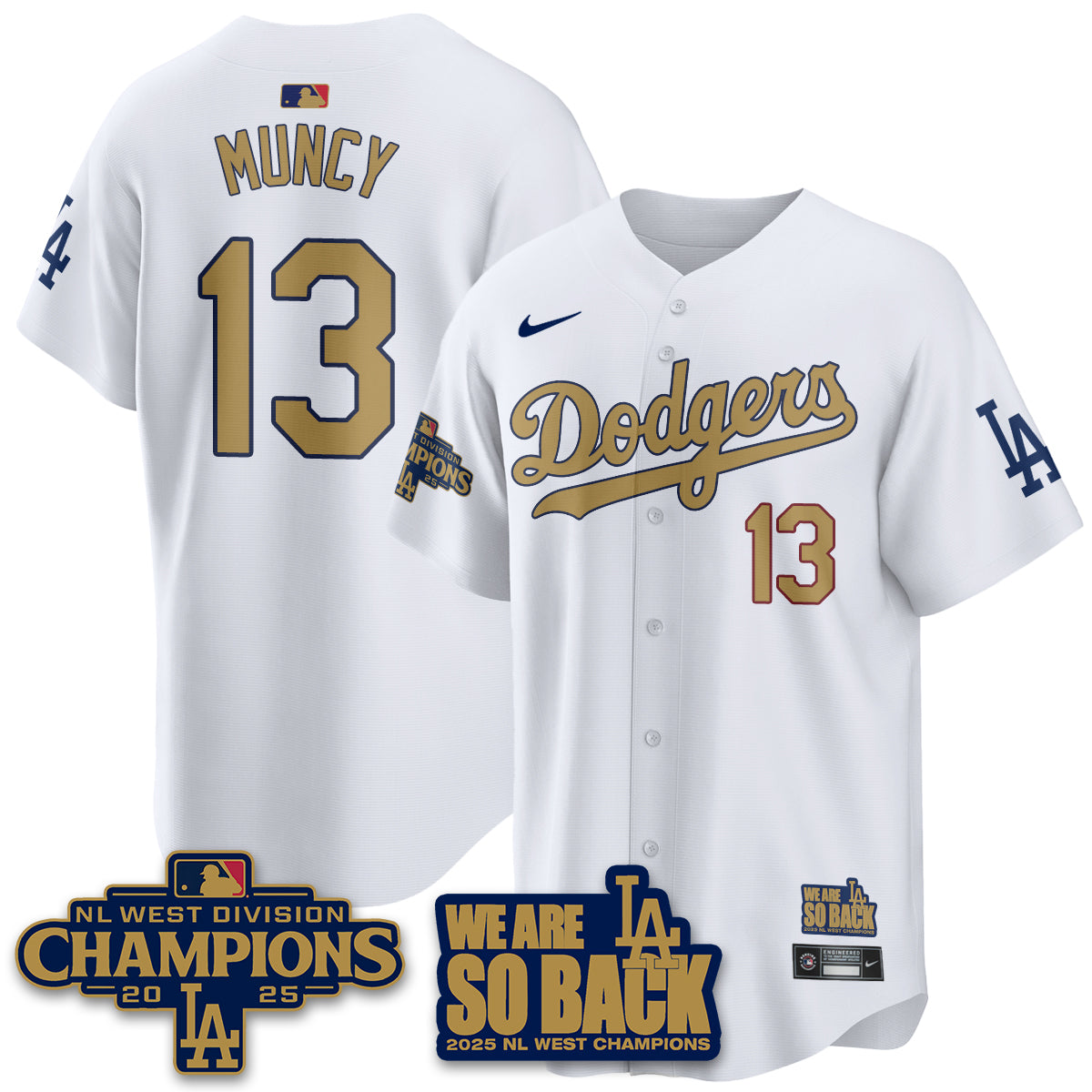 LAD 2025 NL West Division Champions Jersey - All Stitched