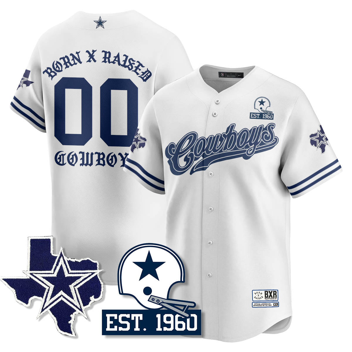 DAL Born x Raised Baseball Men Jersey - All Stitched