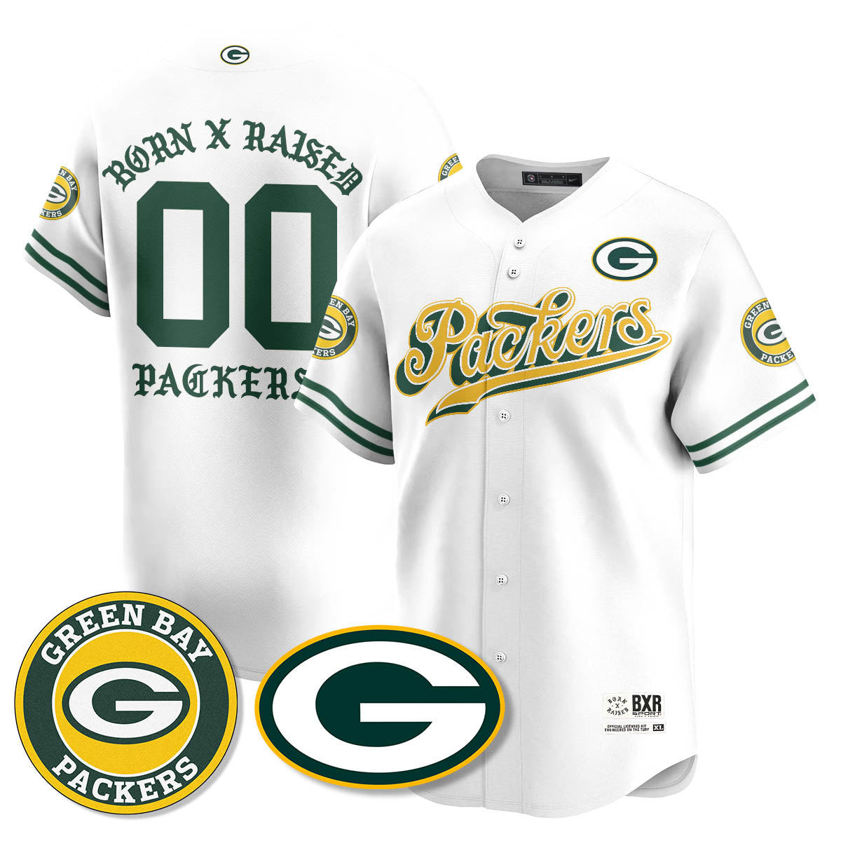 GB Born x Raised Baseball Men Jersey - All Stitched
