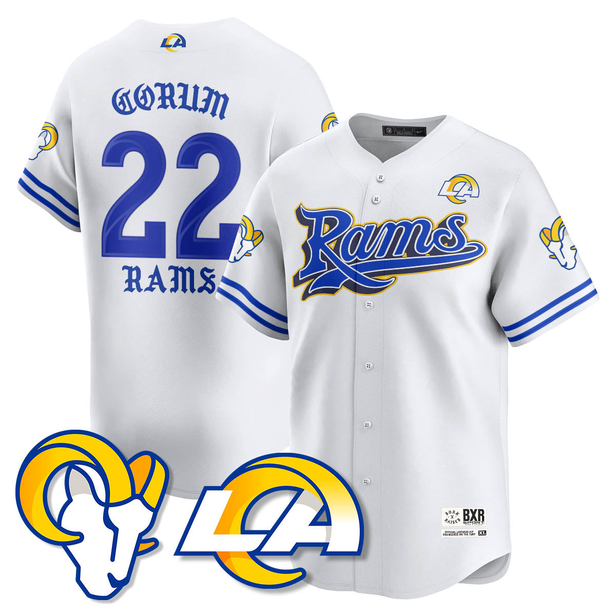 LAR Born x Raised Baseball Jersey - Stitched