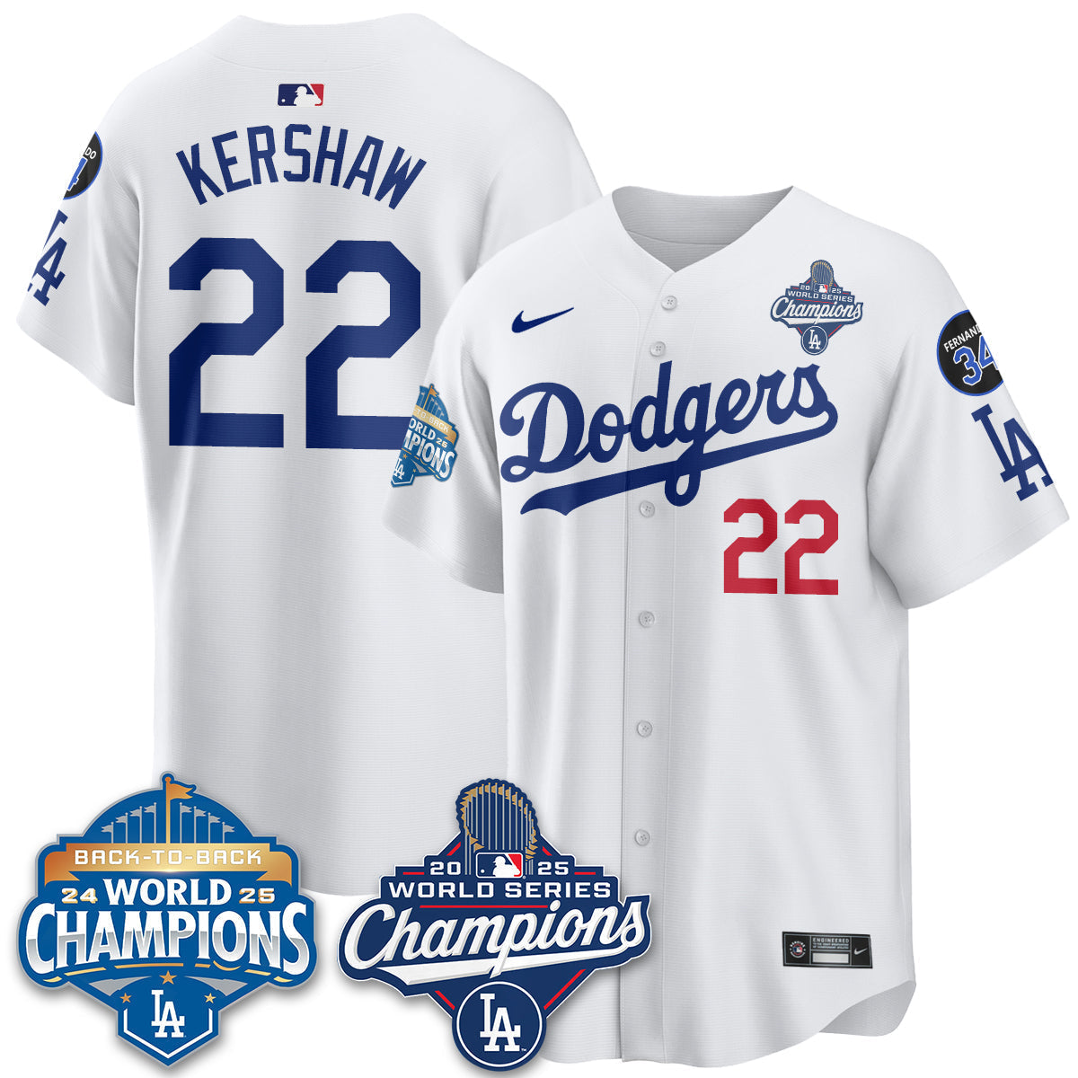LAD 2025 World Series Champions Men Jersey - All Stitched N2