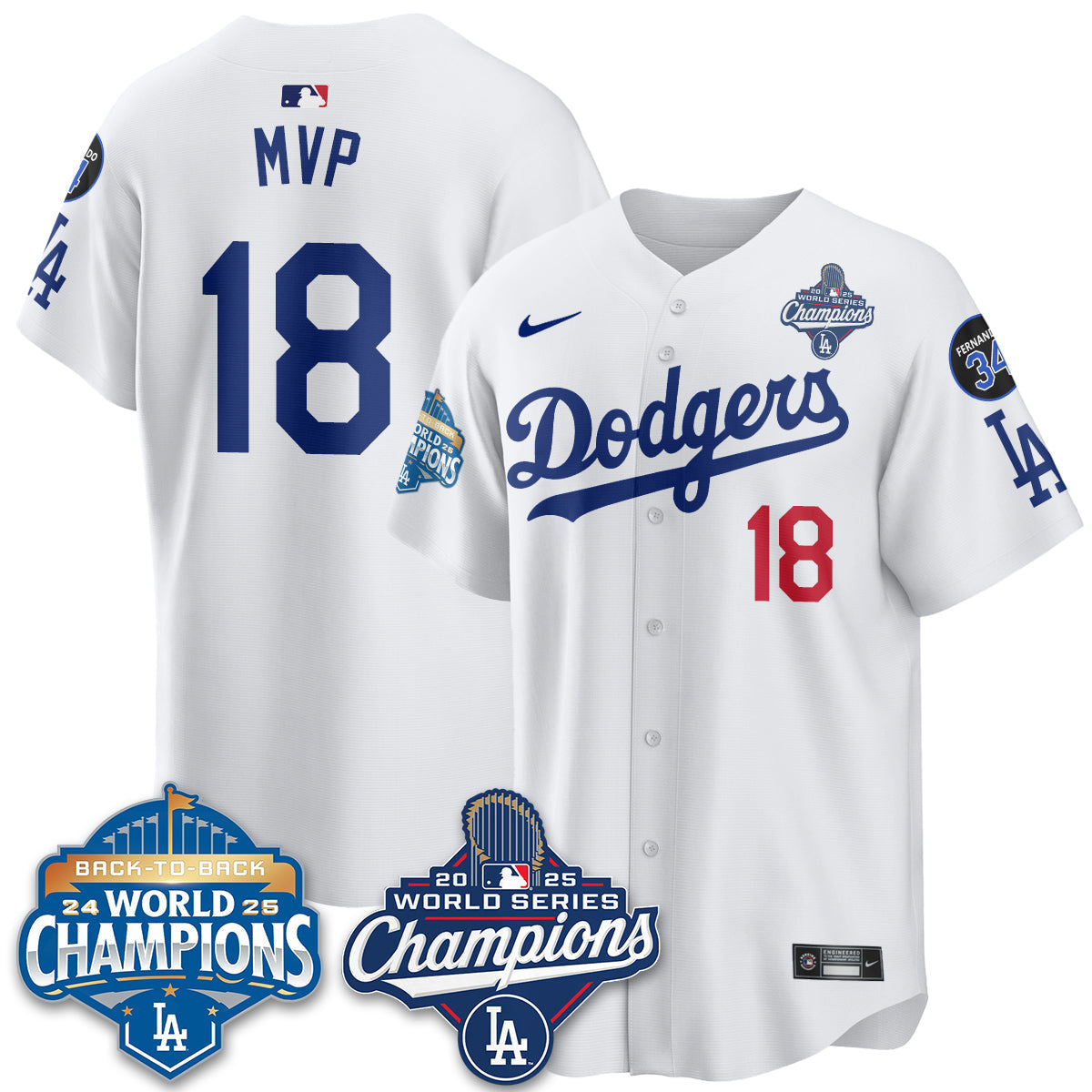 LAD 2025 World Series Champions Men Jersey - All Stitched N2