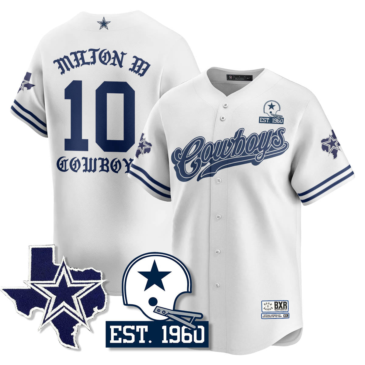 DAL Born x Raised Baseball Men Jersey - All Stitched