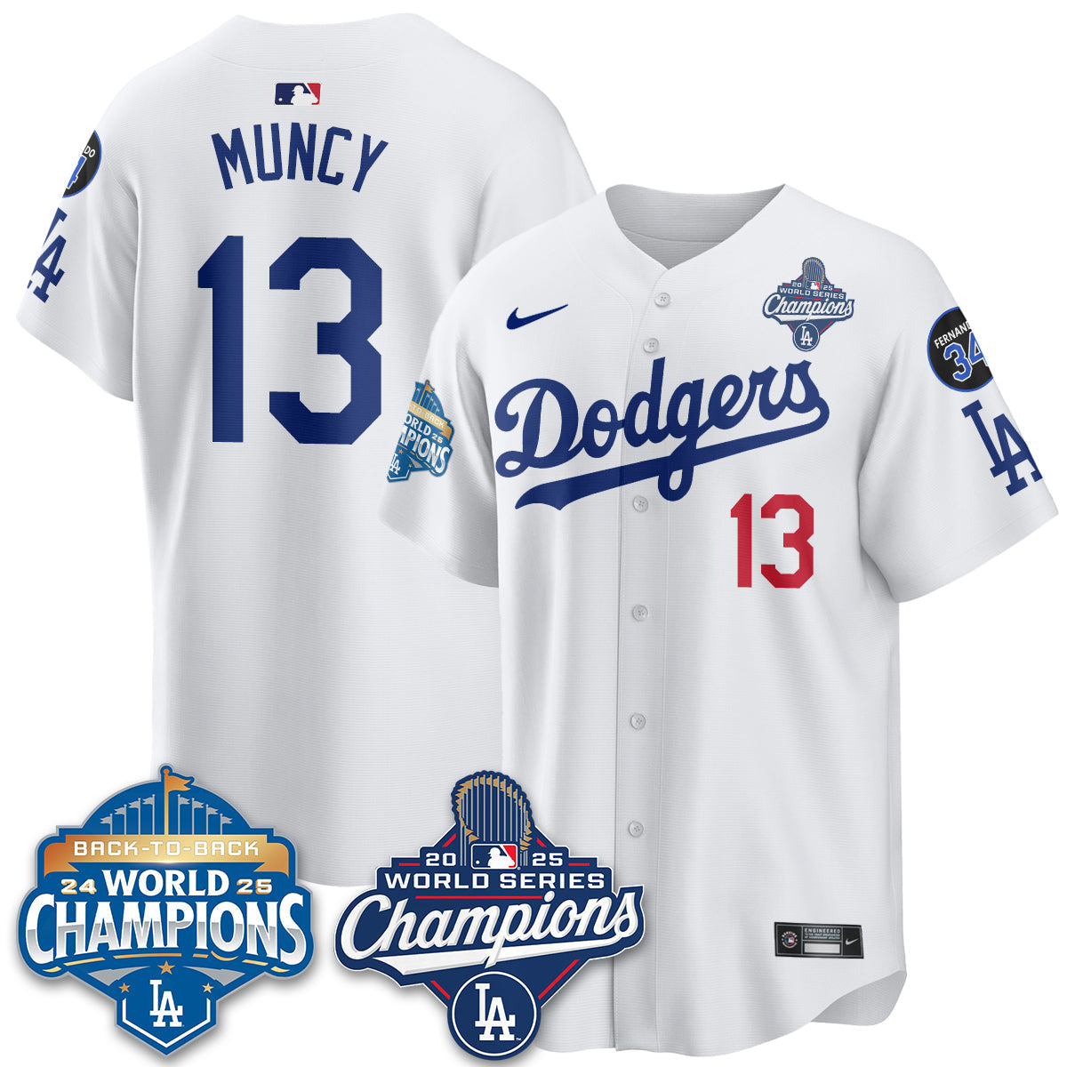 LAD 2025 World Series Champions Men Jersey - All Stitched N2
