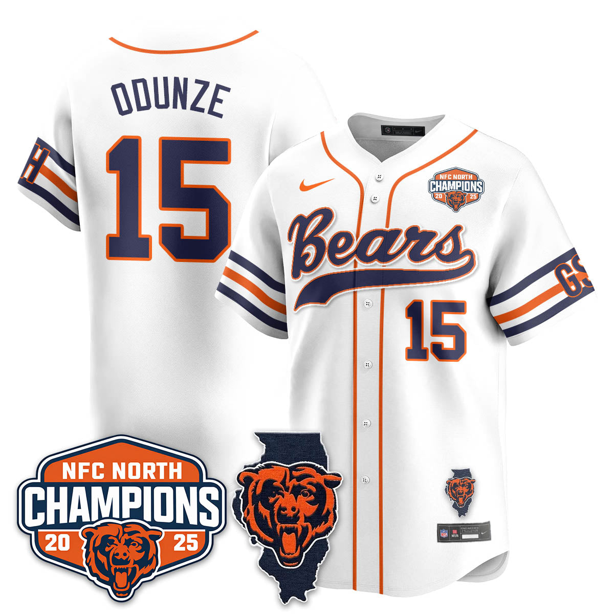 CHI  NFC North Division Champions Vapor Limited Baseball Men Jersey - All Stitched