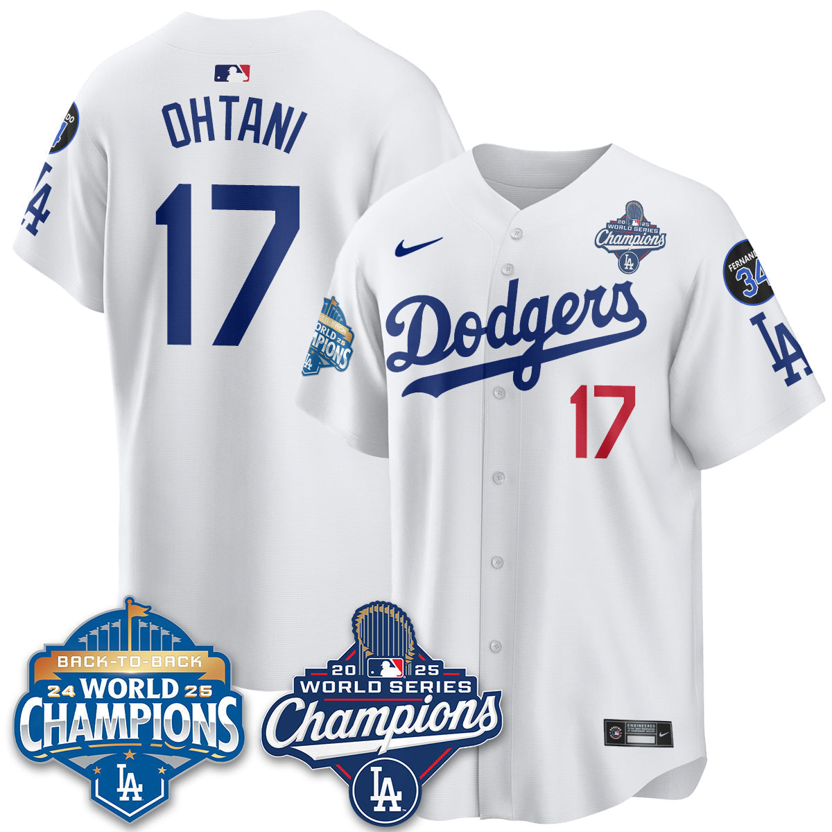 LAD 2025 World Series Champions Men Jersey - All Stitched N2