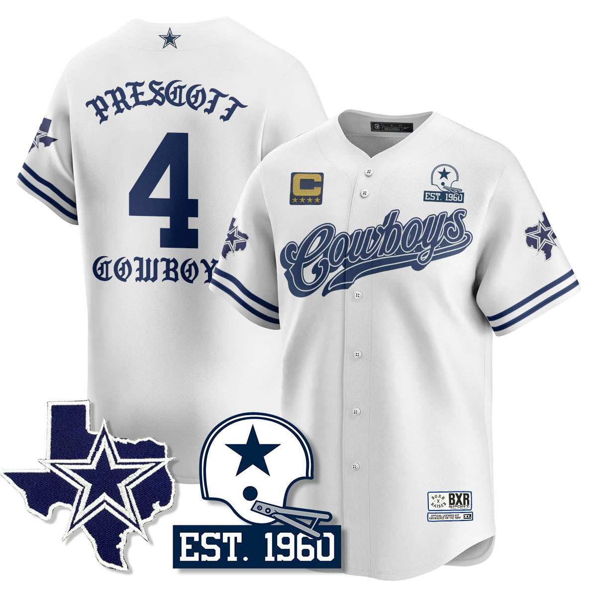 DAL Born x Raised Baseball Men Jersey - All Stitched