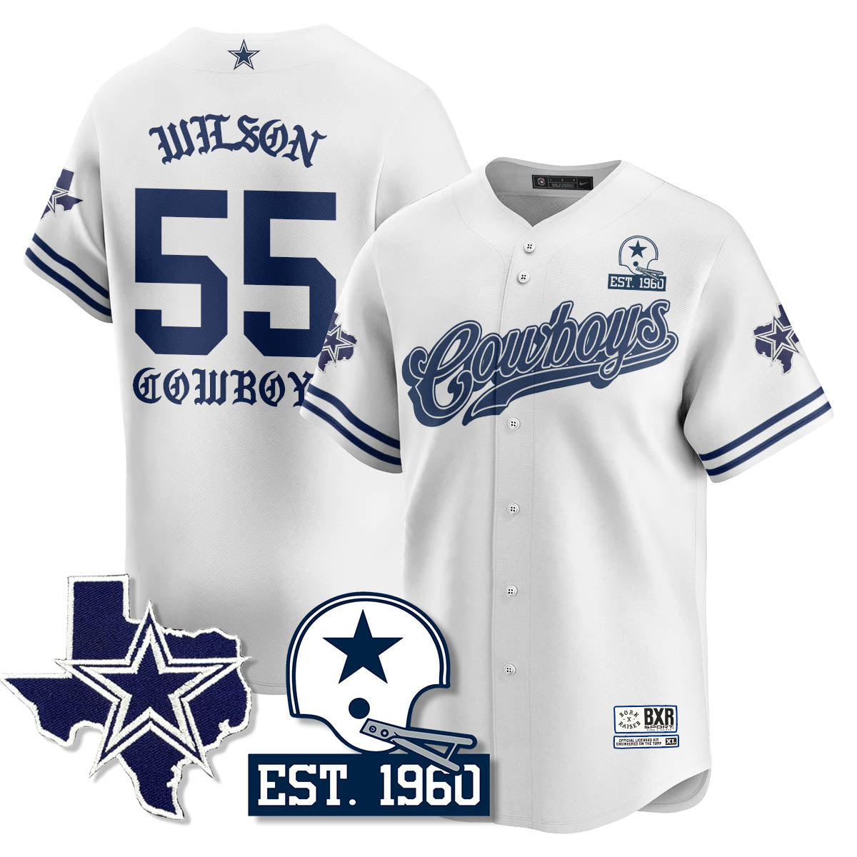DAL Born x Raised Baseball Men Jersey - All Stitched