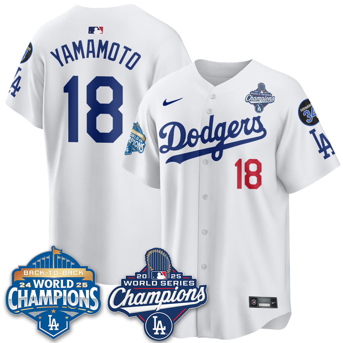 LAD 2025 World Series Champions Men Jersey - All Stitched N2