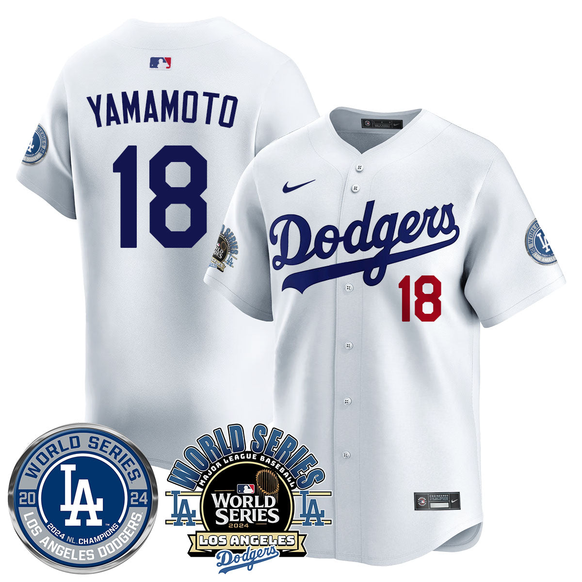 Los Angeles Dodgers 2024 World Series Jersey - All Stitched