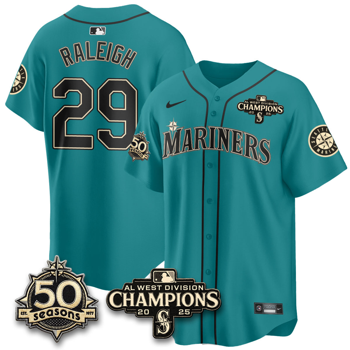 SEA Vapor Premier Limited Jersey - 50th Anniversary & AL West Division Champions - Steelheads Community Funds - All Stitched