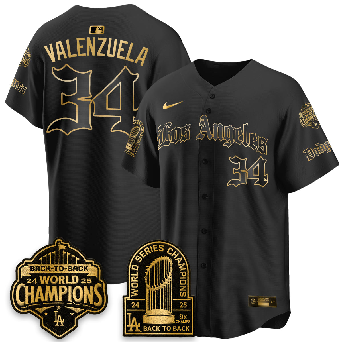 LAD WS Champions Back 2 Back Patch Vapor Premier Limited Gothic Gold Edition Jersey - Stitched