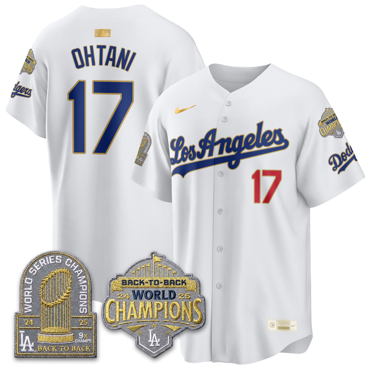 LAD Gold Collection Limited Gold Jersey - 9x & B2B Champs - Stitched