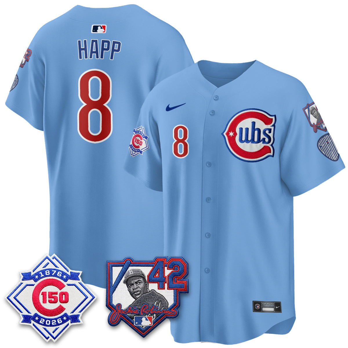 CHC 150th Anniversary & Jackie Robinson Day Patch Vapor Premier Limited Jersey - All Stitched