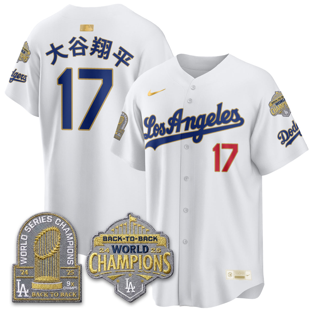 LAD Gold Collection Limited Gold Jersey - 9x & B2B Champs - Stitched