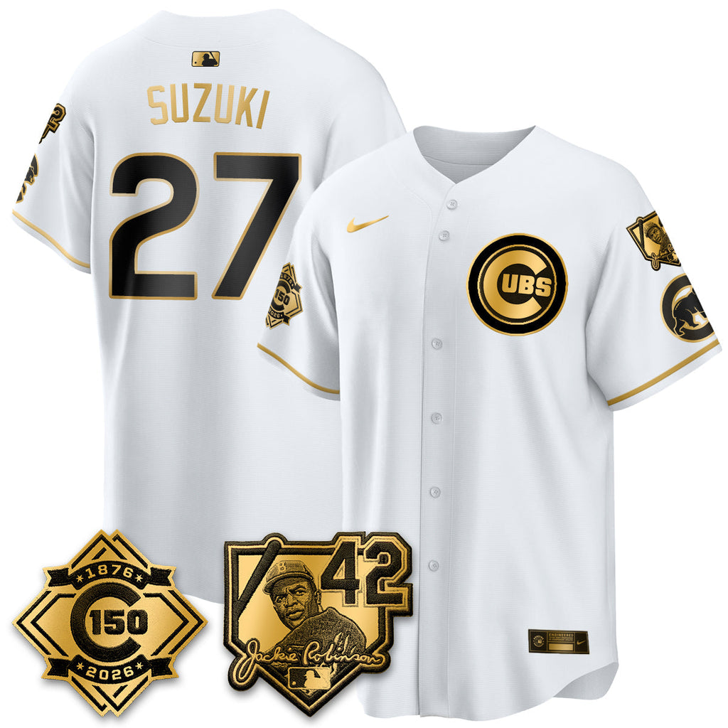 CHC 150th Anniversary & Jackie Robinson Day Patch Vapor Premier Limited Jersey - All Stitched