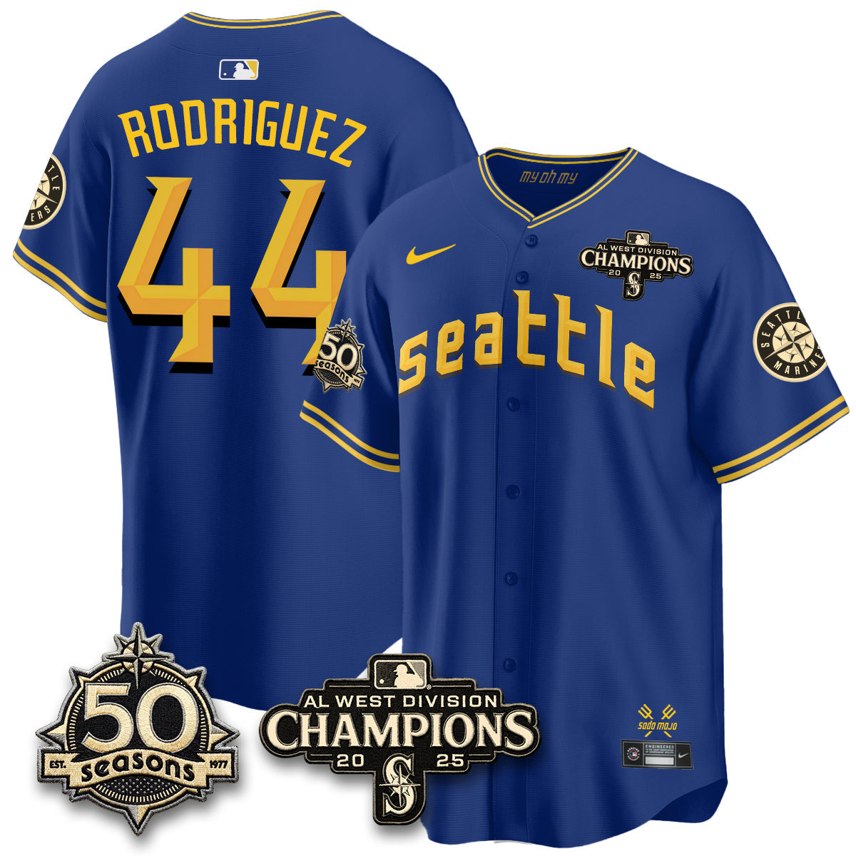 SEA Vapor Premier Limited Jersey - 50th Anniversary & AL West Division Champions - Steelheads Community Funds - All Stitched