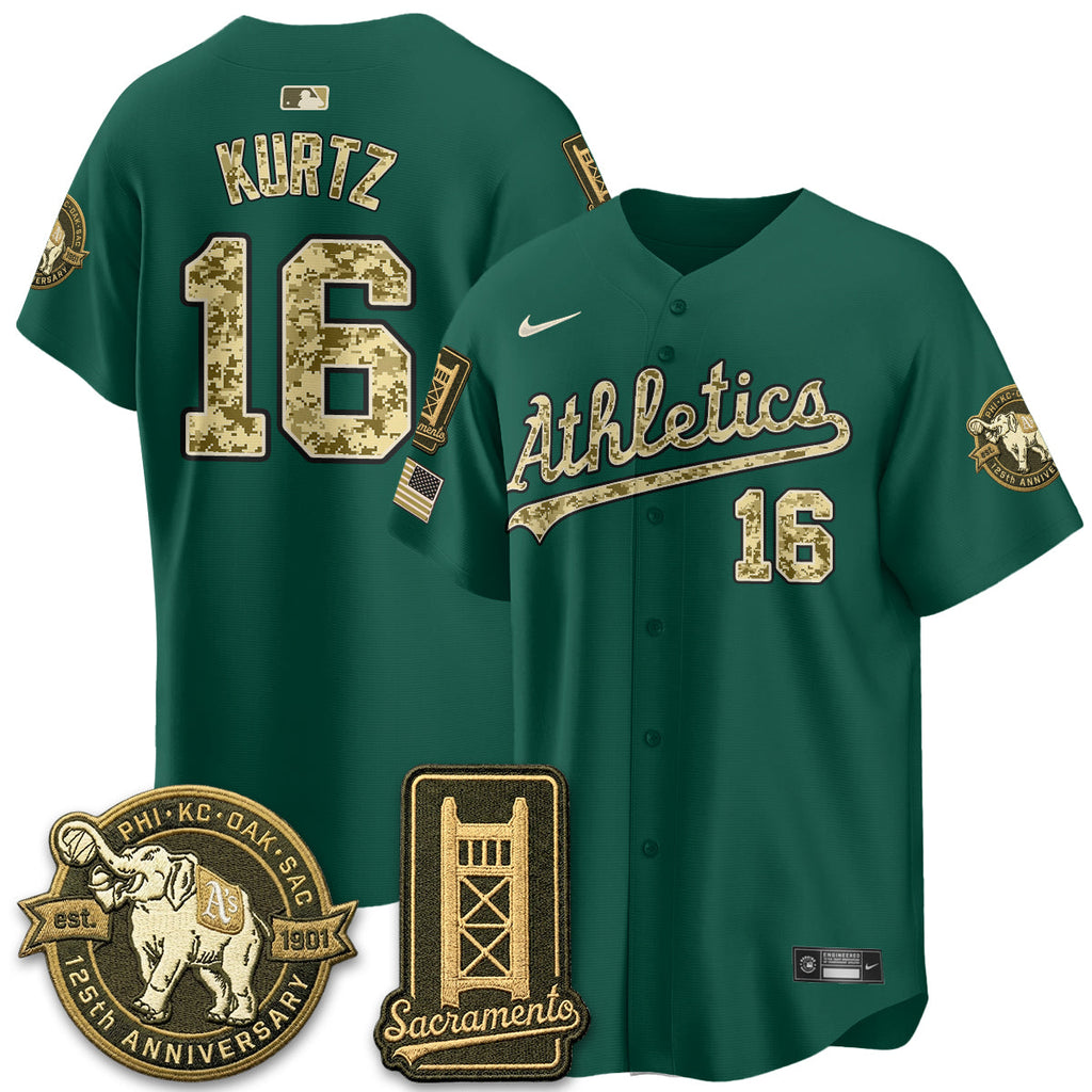 OAK Military Appreciation Game Day Jersey - Stitched