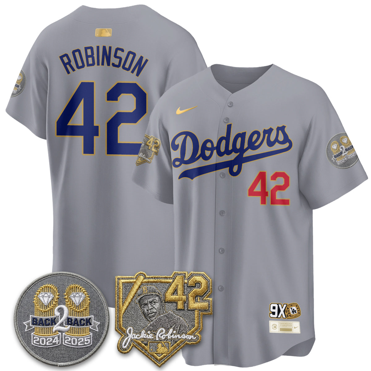 LAD -  2026 Jackie Robinson Day Vapor Limited Men Jersey - All Stitched