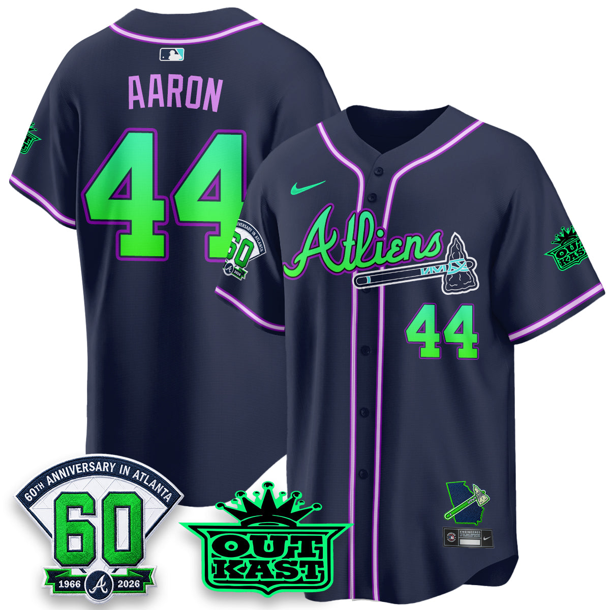 ATL x Atliens Cool Base Galaxy Version Jersey - Stitched (44)