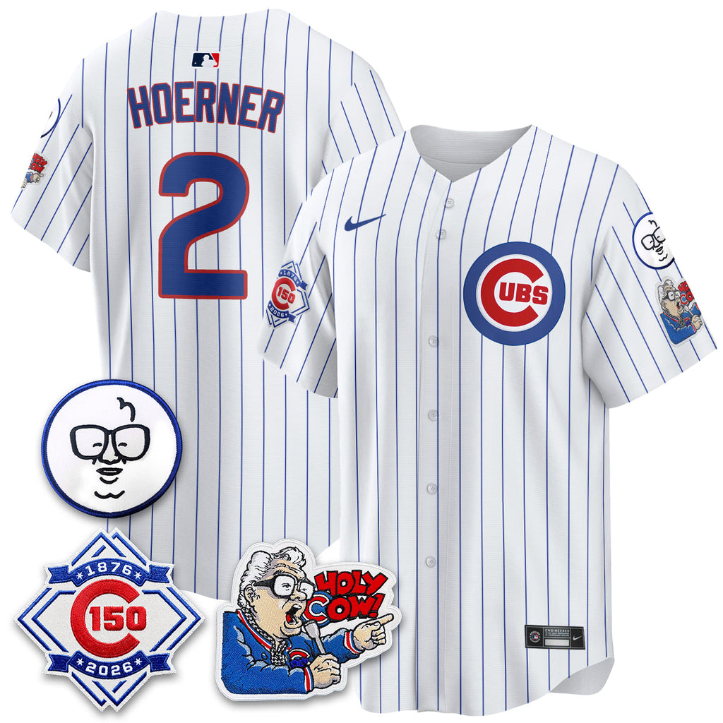 CHC 150th Anniversary Harry Caray Holy Cow Limited Blue Jersey - Stitched V2