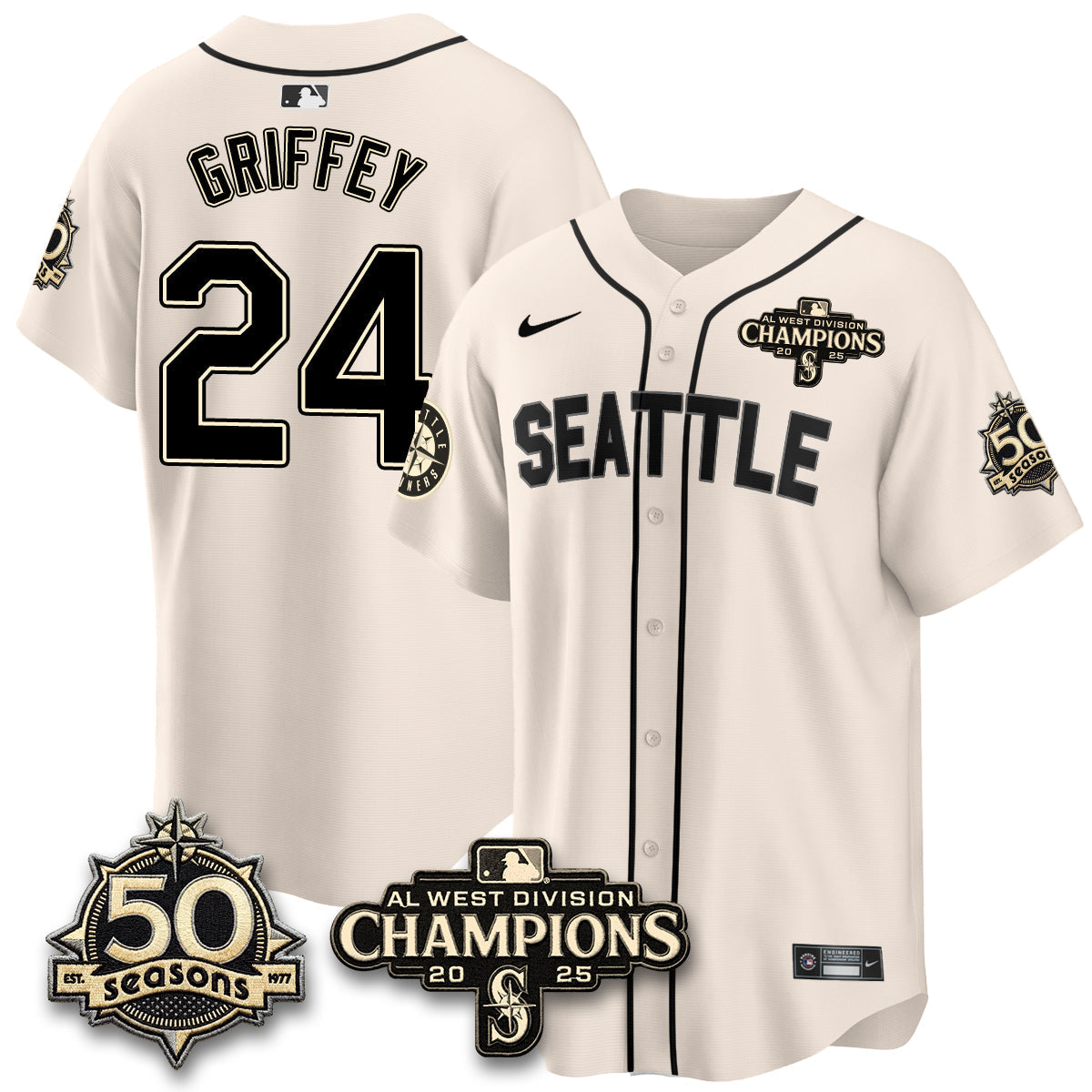 SEA Vapor Premier Limited Jersey - 50th Anniversary & AL West Division Champions - Steelheads Community Funds - All Stitched