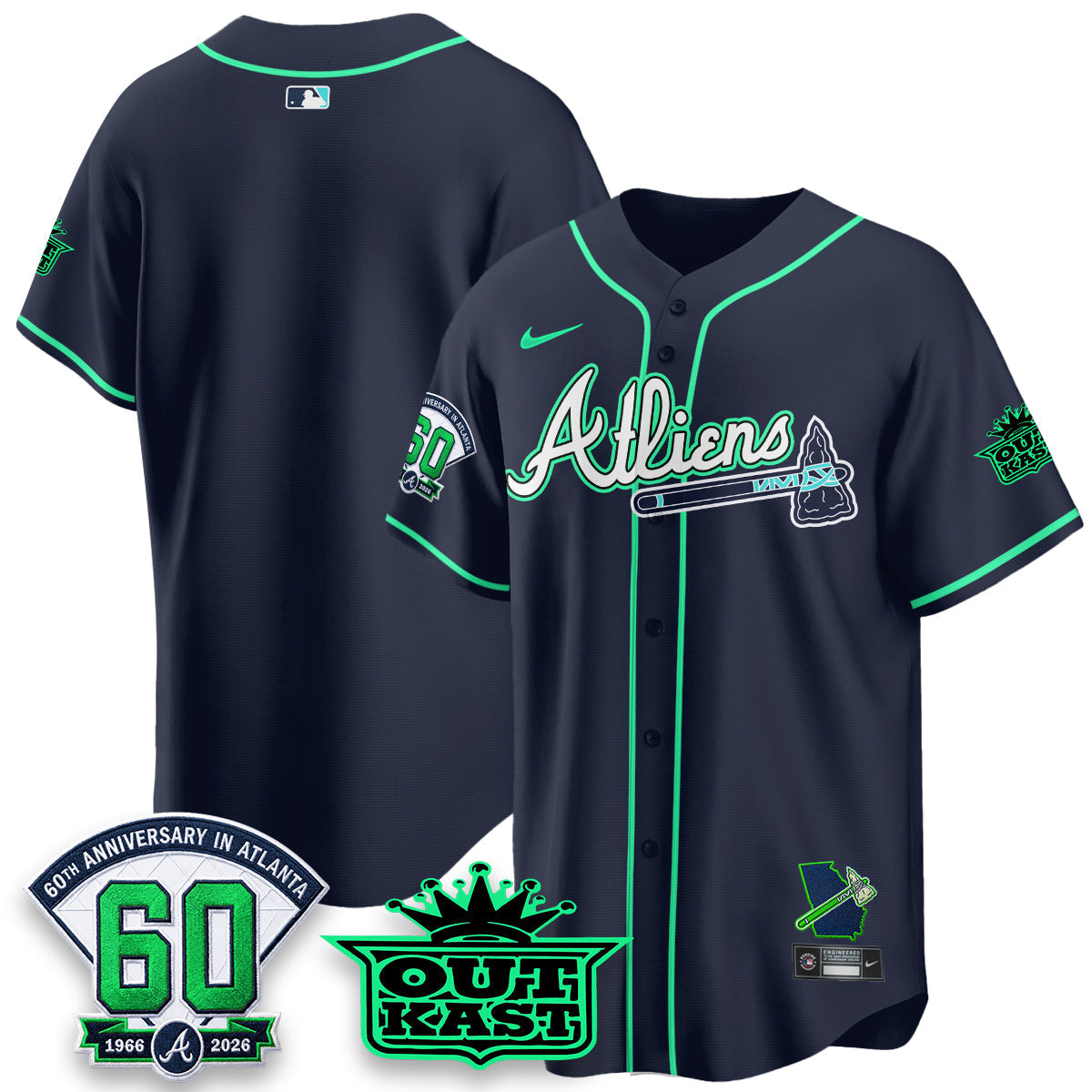 ATL x Atliens Cool Base Galaxy Version Jersey - Stitched (44)