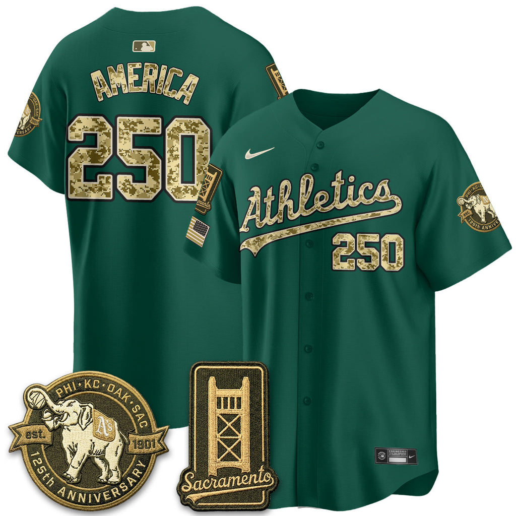 OAK Military Appreciation Game Day Jersey - Stitched