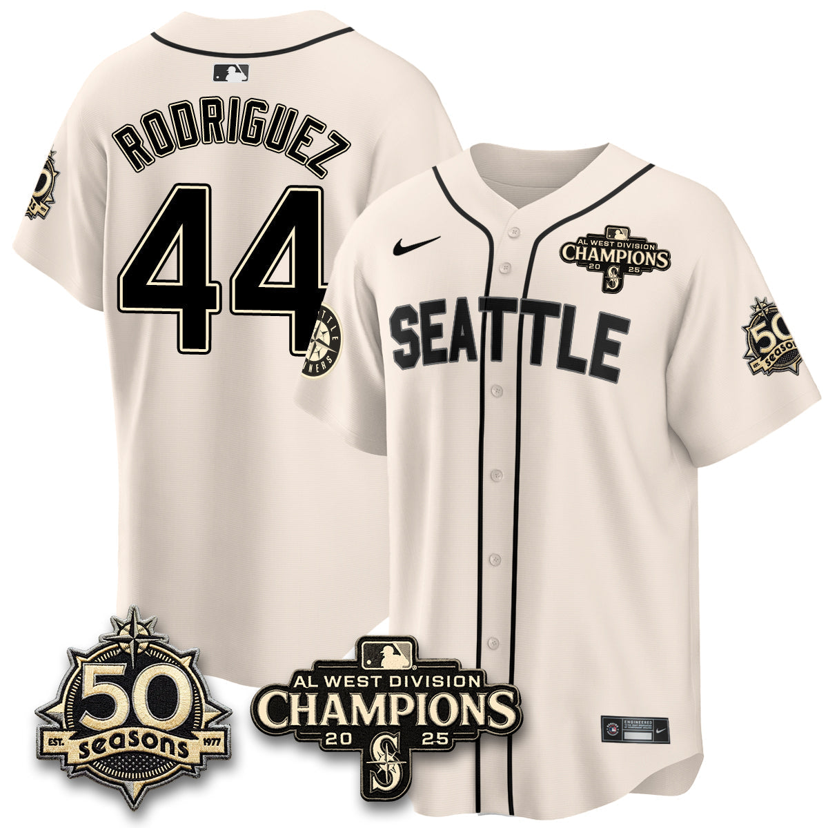 SEA Vapor Premier Limited Jersey - 50th Anniversary & AL West Division Champions - Steelheads Community Funds - All Stitched