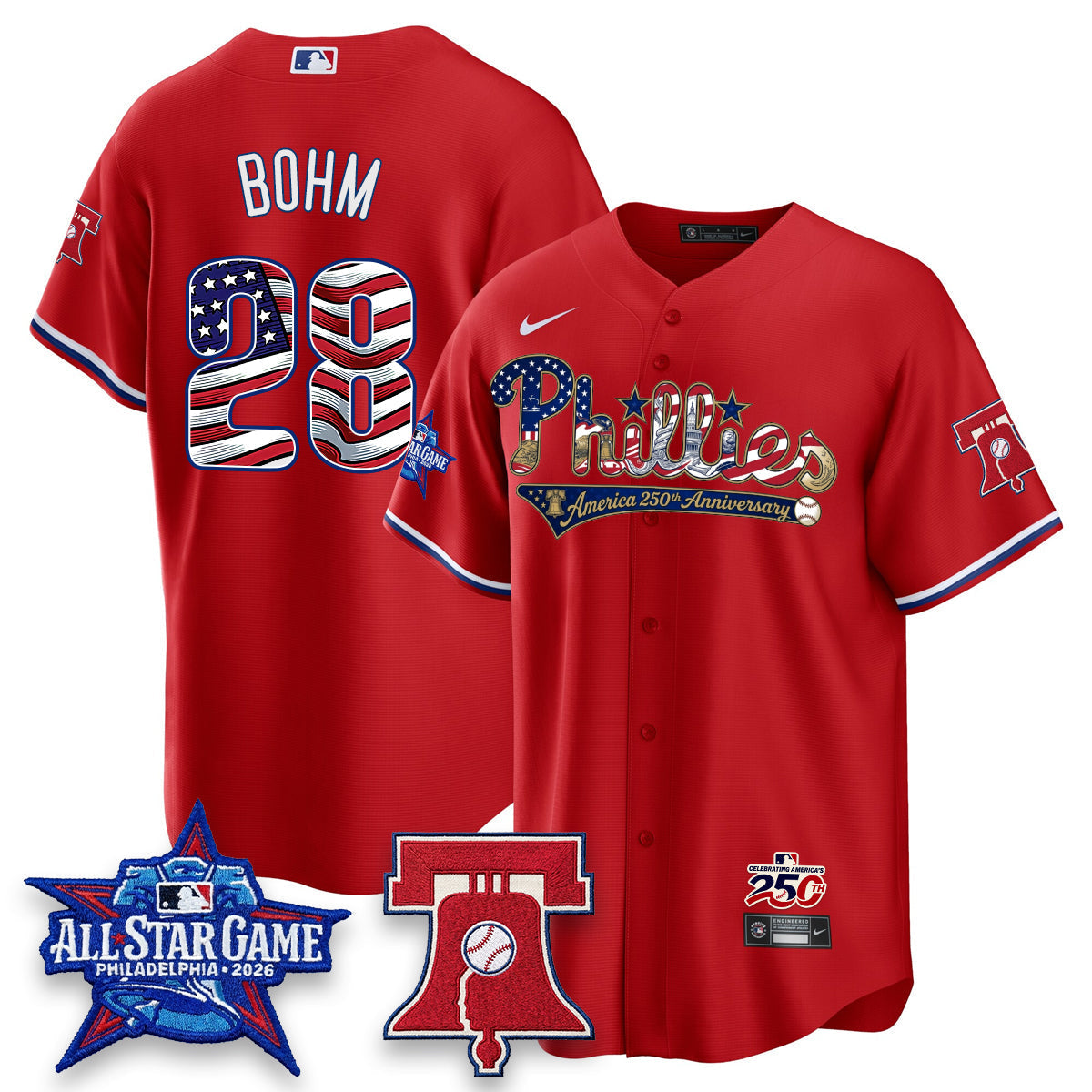 PHI 2026 Independence Day USA Vapor Limited Pinstripe Jersey - Stitched (Tiktok)