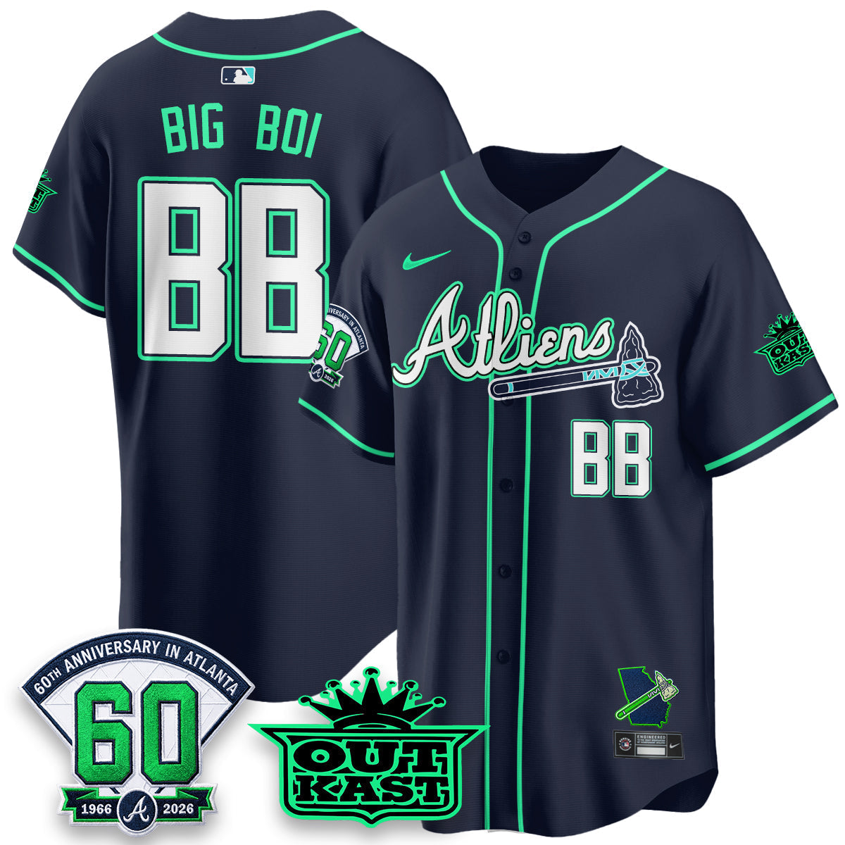 ATL x Atliens Cool Base Galaxy Version Jersey - Stitched (44)