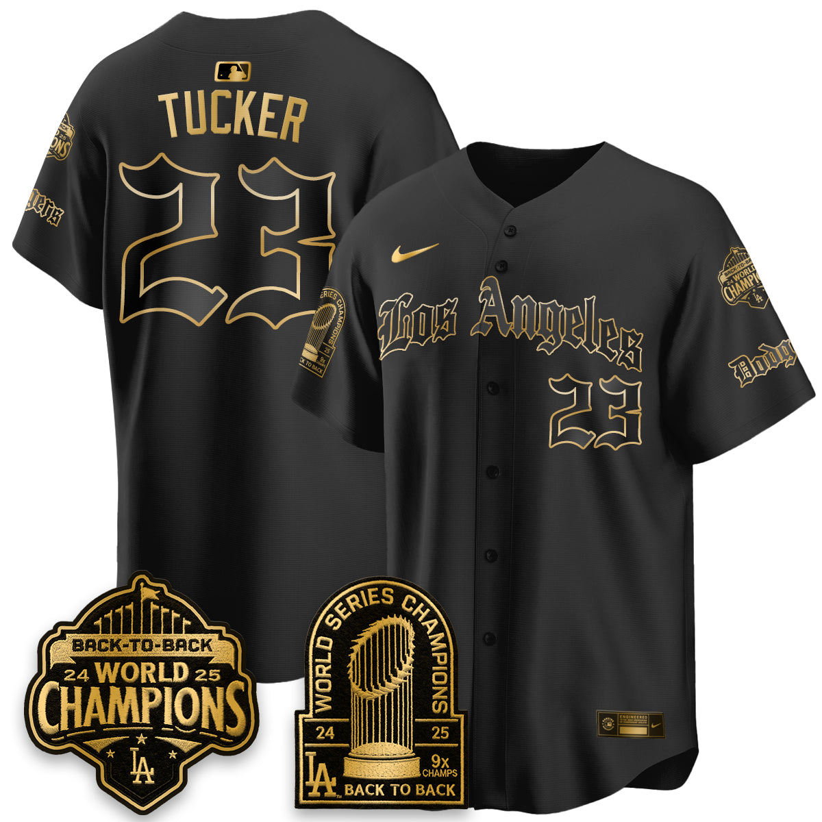 LAD WS Champions Back 2 Back Patch Vapor Premier Limited Gothic Gold Edition Jersey - Stitched